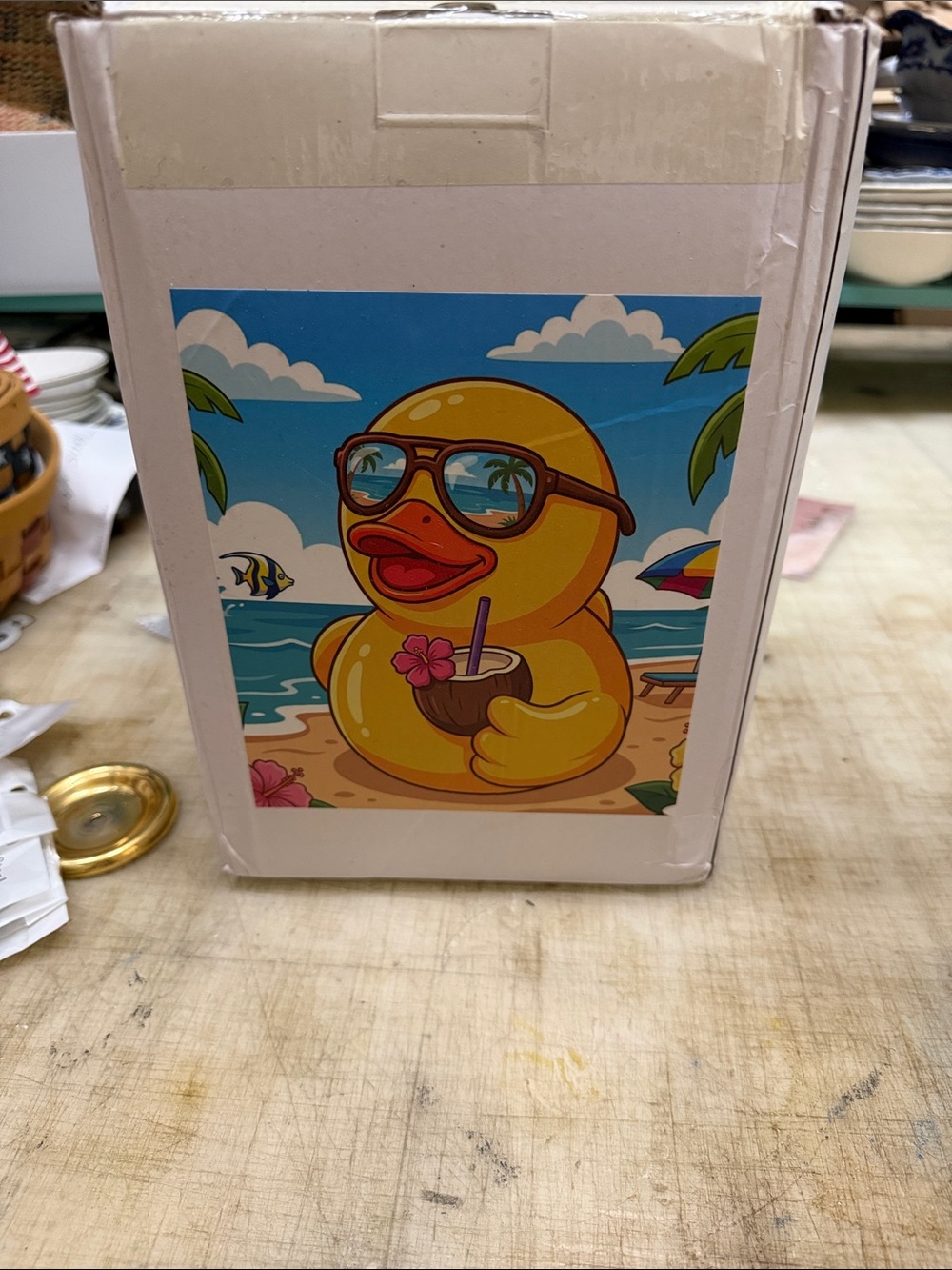 HUGE Outdoor 6’ self inflating yellow DUCK